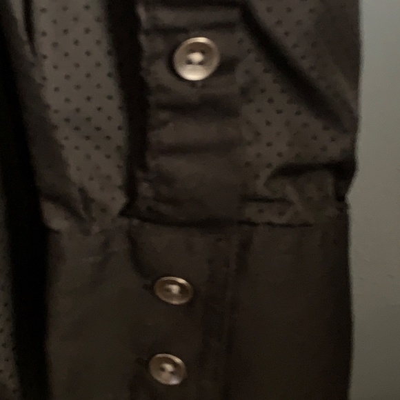 NWOT I-N-C Men's Black Mesh Camo Full Button Up Casual Shirt, Medium - Picture 5 of 9